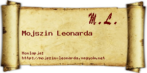 Mojszin Leonarda névjegykártya